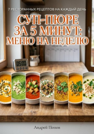 Обложка книги «Суп-пюре за 5 минут: меню на неделю»