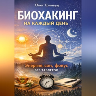 Обложка книги «Биохакинг на каждый день: энергия, сон, фокус без таблеток»