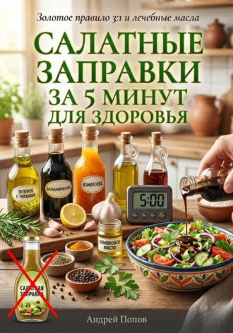 Обложка книги «Салатные заправки за 5 минут для здоровья»