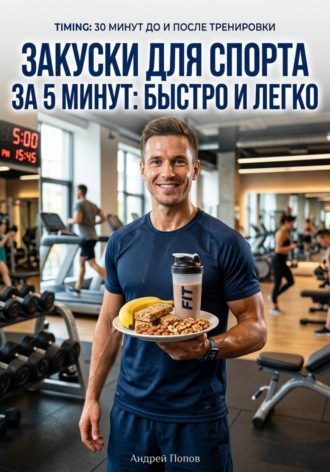 Обложка книги «Закуски для спорта за 5 минут: быстро и легко»
