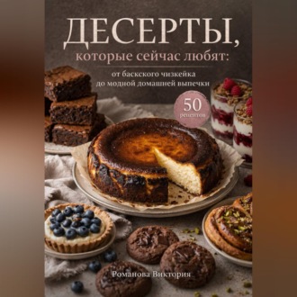 Обложка книги «Десерты, которые сейчас любят: от баскского чизкейка до модной домашней выпечки»
