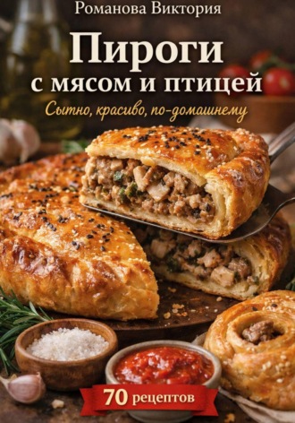 Обложка книги «Пироги с мясом и птицей: сытно, красиво, по-домашнему»