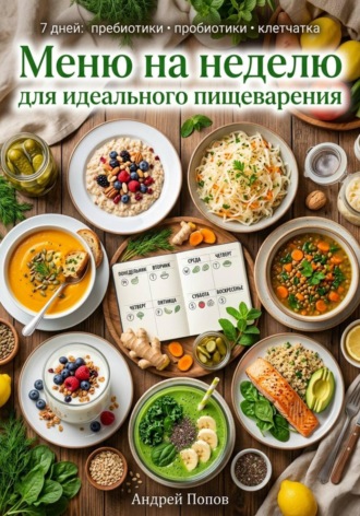 Обложка книги «Меню на неделю для идеального пищеварения»