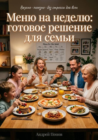 Обложка книги «Меню на неделю: готовое решение для семьи»