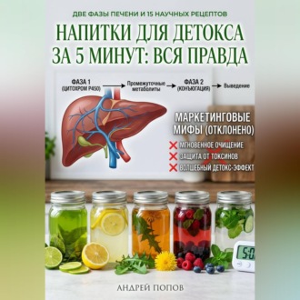 Обложка книги «Напитки для детокса за 5 минут: вся правда»