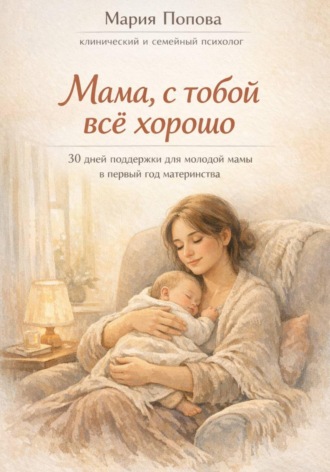 Обложка книги «Мама, с тобой всё хорошо. 30 дней поддержки для молодой мамы в первый год материнства»