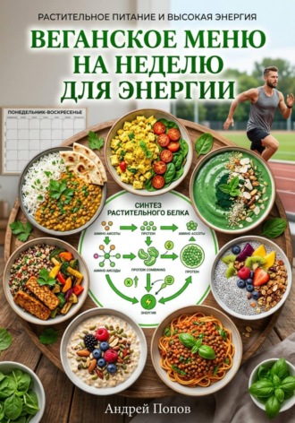 Обложка книги «Веганское меню на неделю для энергии»