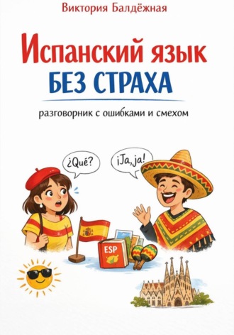 Обложка книги «Испанский язык без страха: разговорник с ошибками и смехом»