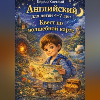 Обложка книги «Английский для детей 4-7 лет. Квест по волшебной карте»