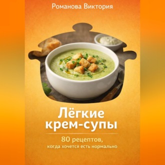 Обложка книги «Лёгкие крем-супы: 80 рецептов, когда хочется есть нормально»