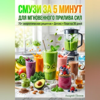 Обложка книги «Смузи за 5 минут для мгновенного прилива сил»