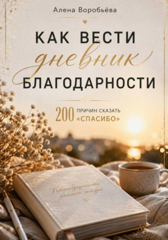 Обложка книги «Как вести дневник благодарности и 200 причин сказать «спасибо»»