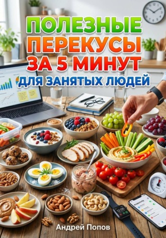 Обложка книги «Полезные перекусы за 5 минут для занятых людей»
