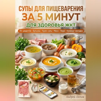 Обложка книги «Супы для пищеварения за 5 минут»