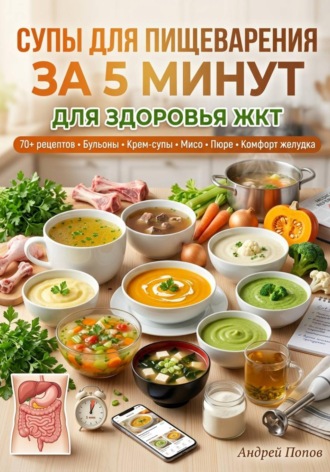 Обложка книги «Супы для пищеварения за 5 минут»