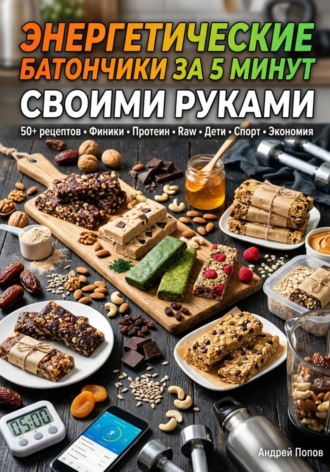 Обложка книги «Энергетические батончики за 5 минут своими руками»