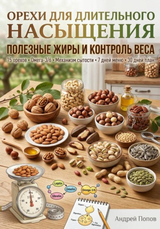 Обложка книги «Орехи для насыщения: полезные жиры и контроль веса»