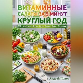 Обложка книги «Витаминные салаты за 5 минут круглый год»