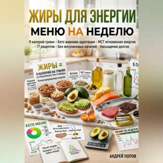 Обложка книги «Жиры для энергии: меню на неделю»