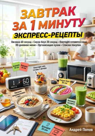 Обложка книги «Завтрак за 1 минуту: экспресс-рецепты»