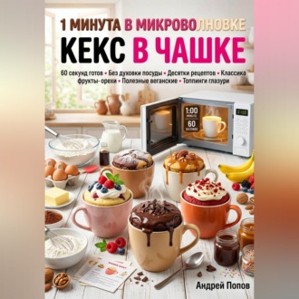 Обложка книги «1 минута в микроволновке: кекс в чашке»