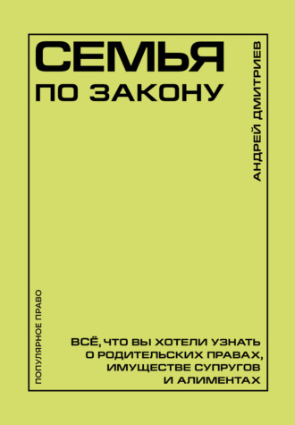 Обложка книги «Семья по закону. Все, что вы хотели узнать о родительских правах, имуществе супругов и алиментах»