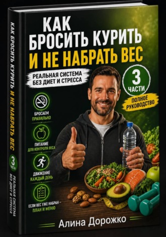 Обложка книги «Как бросить курить и не набрать вес. Полное руководство (3 части)»