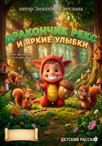 Обложка книги «Дракончик Рекс и яркие улыбки»