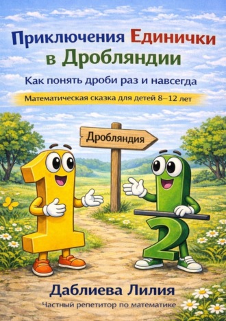 Обложка книги «Приключения Единички в Дробляндии. Как понять дроби раз и навсегда. Математическая сказка для детей 8—12 лет.»