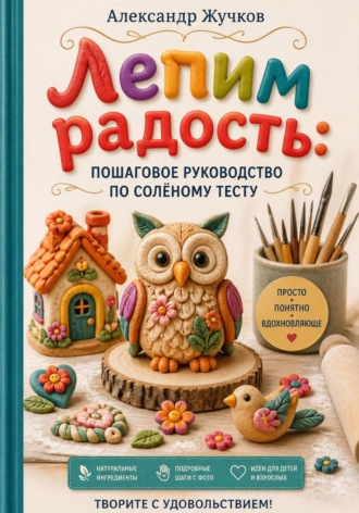 Обложка книги «Лепим радость: пошаговое руководство по солёному тесту»