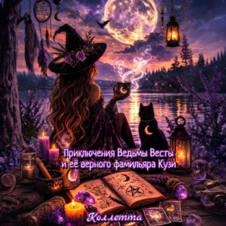 Обложка книги «Приключения Ведьмы Весты и её верного фамильяра Кузи»