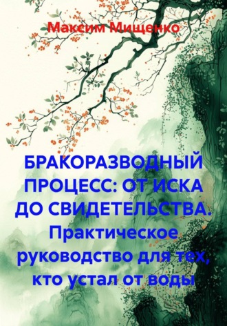 Обложка книги «БРАКОРАЗВОДНЫЙ ПРОЦЕСС: ОТ ИСКА ДО СВИДЕТЕЛЬСТВА. Практическое руководство для тех, кто устал от воды»