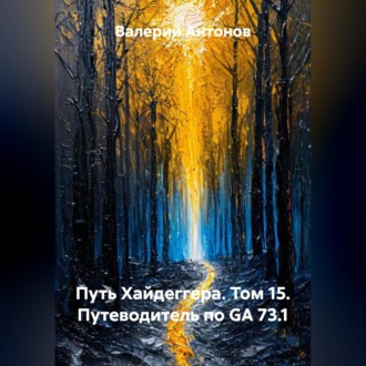 Обложка книги «Путь Хайдеггера. Том 15. Путеводитель по GA 73.1»