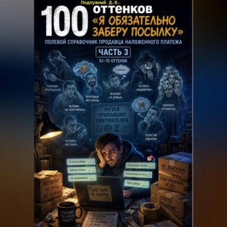 Обложка книги «100 оттенков «Я обязательно заберу посылку». Полевой справочник продавца наложенного платежа. Часть 3. 51-75 оттенок»