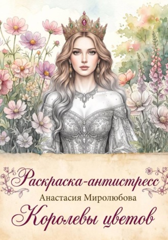 Обложка книги «Раскраска-антистресс: королевы цветов»