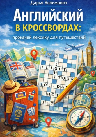 Обложка книги «Английский в кроссвордах. Прокачай лексику для путешествий»