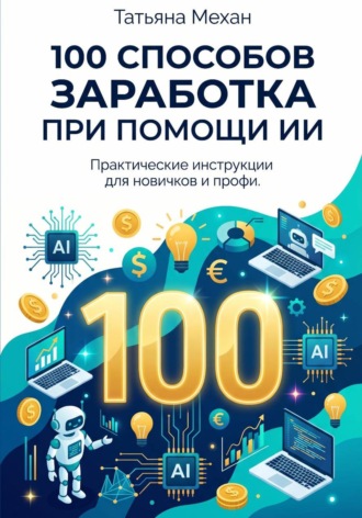 Обложка книги «100 способов заработка при помощи ИИ»