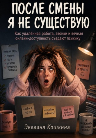 Обложка книги «После смены я не существую. Как удалённая работа, звонки и вечная онлайн-доступность съедают психику»