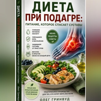 Обложка книги «Диета при подагре: питание, которое спасает суставы»