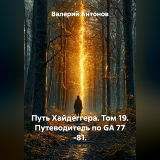 Обложка книги «Путь Хайдеггера. Том 19. Путеводитель по GA 77 -81.»