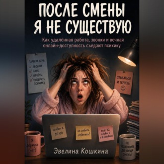Обложка книги «После смены я не существую. Как удалённая работа, звонки и вечная онлайн-доступность съедают психику»
