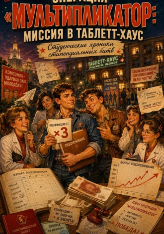 Обложка книги «Операция «Мультипликатор»: Миссия в таблетт-хаус. Хроники стипендиальных битв.»