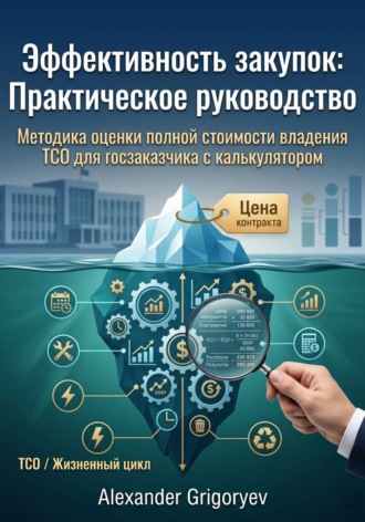 Обложка книги «Эффективность закупок: Практическое руководство: Методика оценки полной стоимости владения (TCO) для госзаказчика с калькулятором»