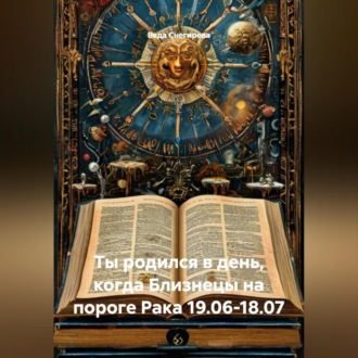 Обложка книги «Ты родился в день, когда-Близнецы на пороге Рака 19.06-18.07»