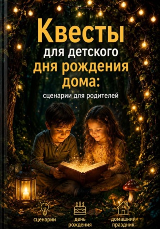 Обложка книги «Квесты для детского дня рождения дома: сценарии для родителей»