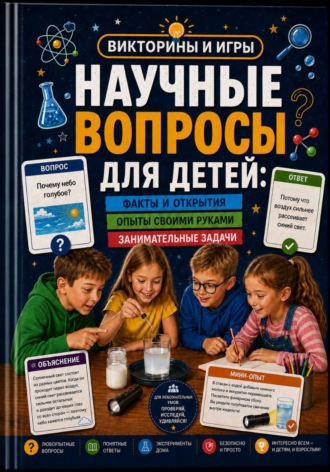 Обложка книги «Научные вопросы для детей: факты, объяснения и домашние мини-опыты»
