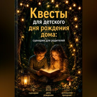 Обложка книги «Квесты для детского дня рождения дома: сценарии для родителей»