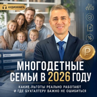 Обложка книги «Многодетные семьи в 2026 году: какие льготы реально работают и где бухгалтеру важно не ошибиться»