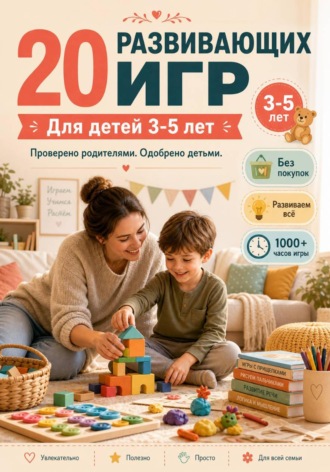 Обложка книги «20 развивающих игр для детей 3-5 лет»