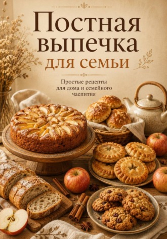 Обложка книги «Постная выпечка для семьи. Простые рецепты к чаю и домашнему столу»
